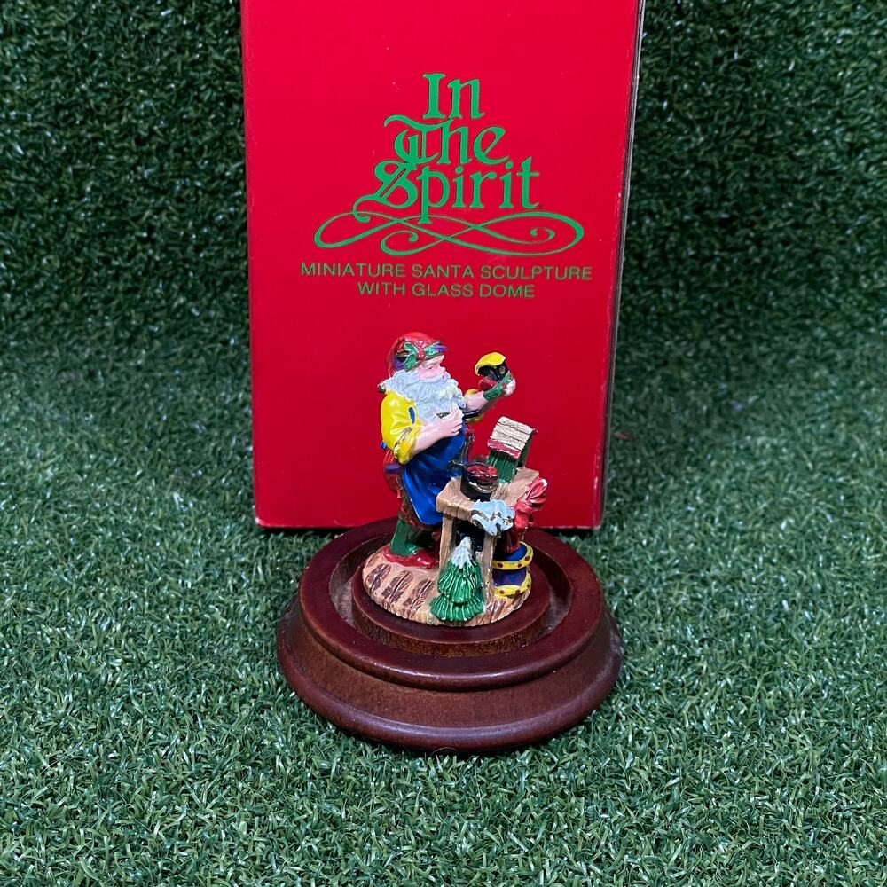 Vintage Dept 56 In The Spirit Miniature Santa Sculpture No Dome